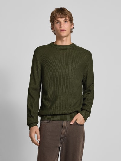 Jack & Jones Strickpullover mit Rundhalsausschnitt Modell 'ROY' Dunkelgruen 4