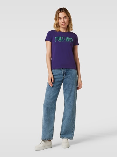 Polo Ralph Lauren T-shirt z nadrukiem z logo Jasnośliwkowy 1