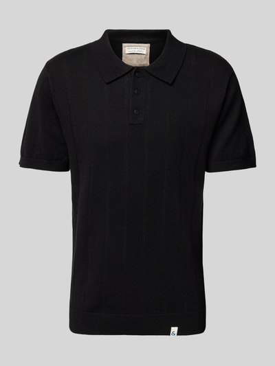 Colours & Sons Slim Fit Poloshirt mit Label-Detail Black 2