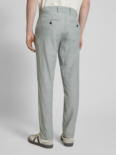 JACK & JONES Tapered fit chino met steekzakken, model 'STACE' Lichtgroen gemêleerd - 5