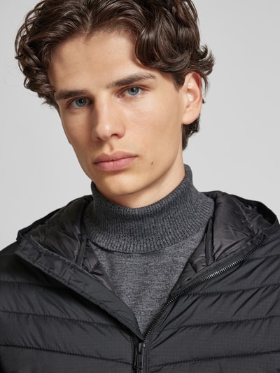 Jack & Jones Gewatteerd jack met capuchon, model 'ESTATE' Zwart - 3