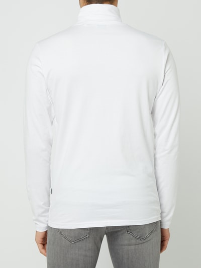 !Solid Shirt met lange mouwen en col Wit - 5