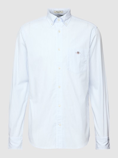 Gant Regular Fit Freizeithemd mit Streifenmuster Modell 'POPLIN' Hellblau 2