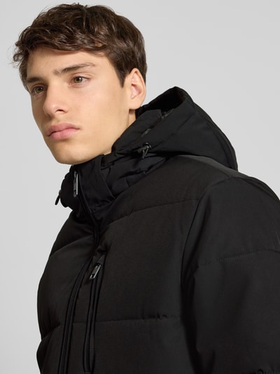 Jack & Jones Gewatteerd jack met ritszakken, model 'OWEN' Olijfgroen - 3