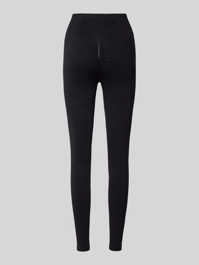 Stronger Sportlegging met labelprint Zwart - 3