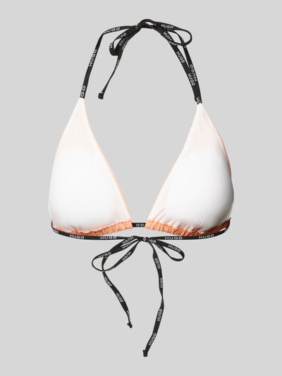 HUGO Bikini-Oberteil in Triangel-Form mit Label-Details Apricot 3