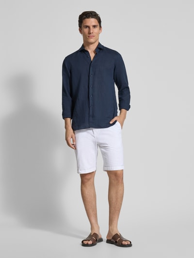 MCNEAL Regular Fit Leinenshorts mit Tunnelzug Weiss 1