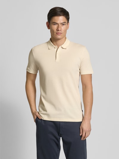 BOSS Regular fit poloshirt van katoenmix Beige - 4