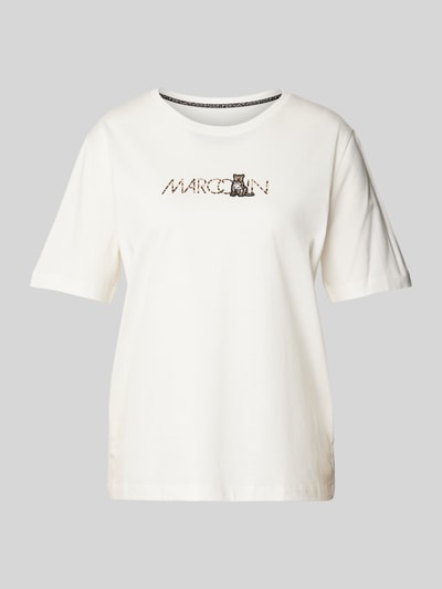 Marc Cain T-Shirt mit Label-Print Offwhite 1