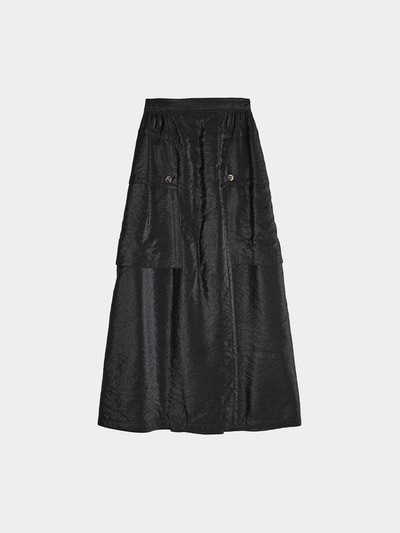 Nina Ricci Strukturierter Midirock Schwarz 1