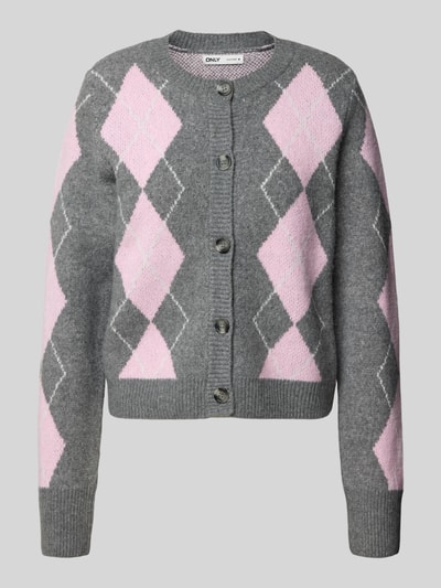 Only Kurtka z dzianiny o kroju regular fit z dodatkiem wełny model ‘BRIGHTON’ Różowy 2