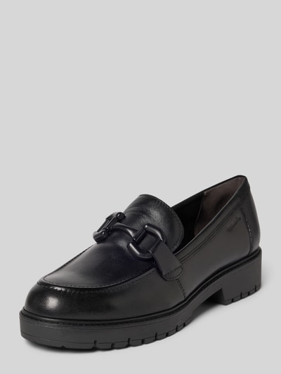 Tamaris Loafers van echt leer  Zwart - 1