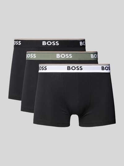 BOSS Trunks mit elastischem Logo-Bund im 3er-Pack Black 1