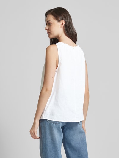 Esprit Linnen blouse in mouwloos design Offwhite - 5