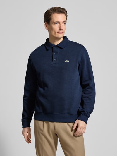 Lacoste Regular Fit Sweatshirt aus reiner Baumwolle Marine 4