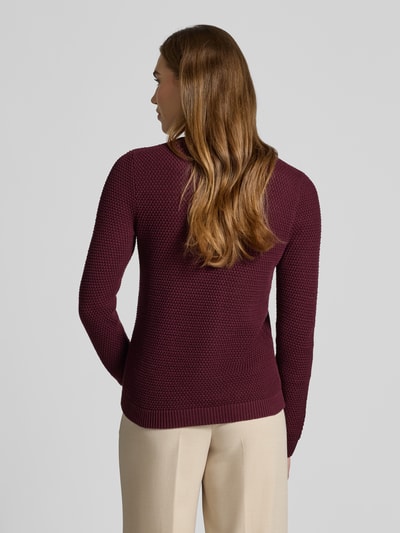 VILA Strickpullover mit gerippten Abschlüssen Modell 'dalo' Pflaume 5