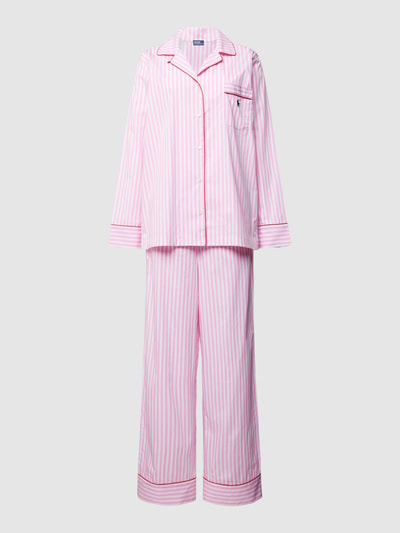 Polo Ralph Lauren Pyjama mit Brusttasche Modell 'Valentine' Pink 1