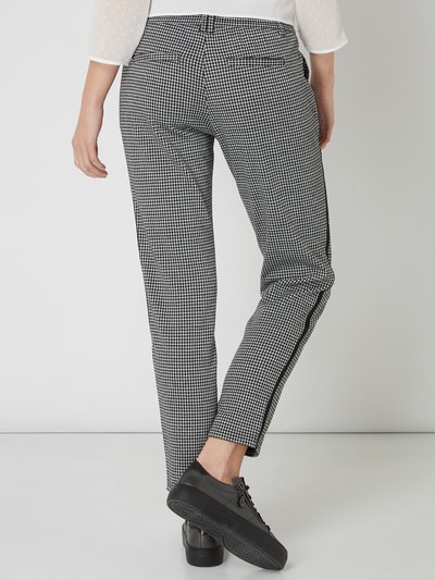 Tom Tailor Denim Spodnie typu track pants z wzorem w pepitkę Czarny 5