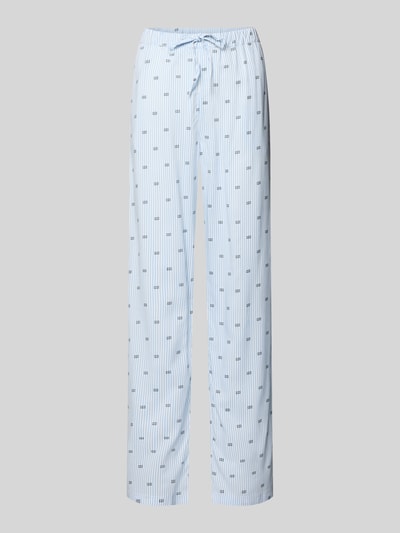Tommy Hilfiger Pyjamahose mit Print aus Viskose Hellblau 2
