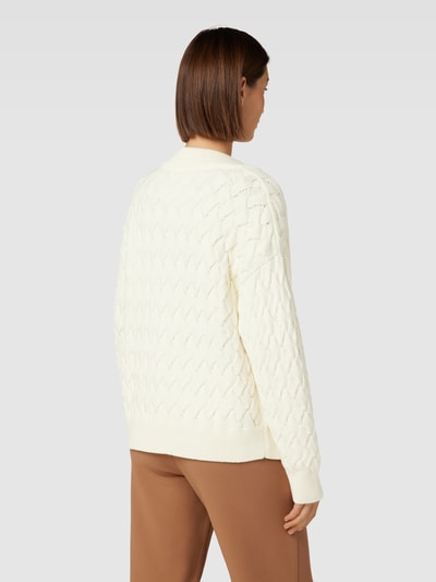 Gant Gebreide pullover met V-hals Ecru - 5