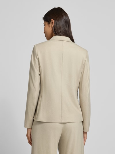 Luisa Cerano Slim fit blazer van wolmix met reverskraag Beige - 5