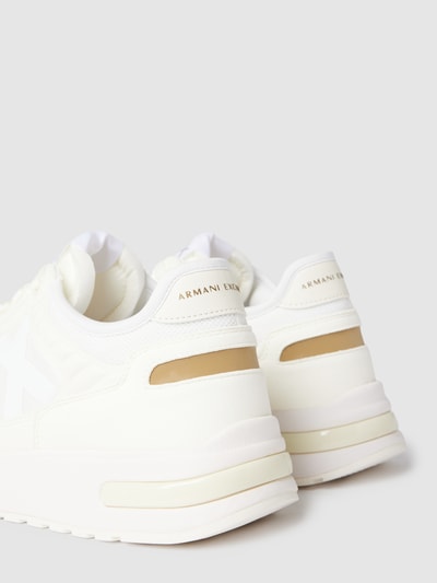 ARMANI EXCHANGE Sneakersy z detalami z logo Złamany biały 3