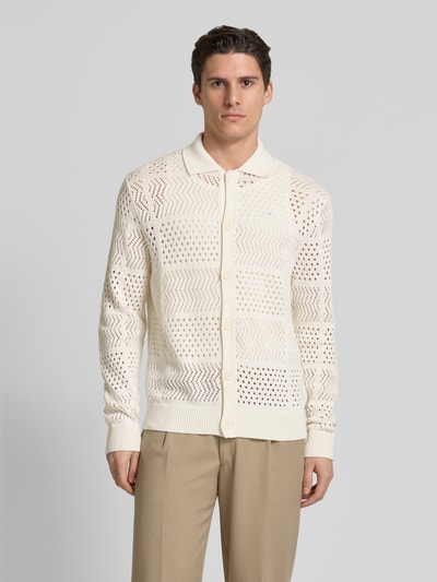 MCNEAL Cardigan mit Lochmuster Sand 4