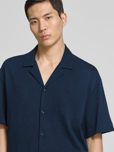 Emporio Armani Freizeithemd mit Label-Stitching Dunkelblau 3
