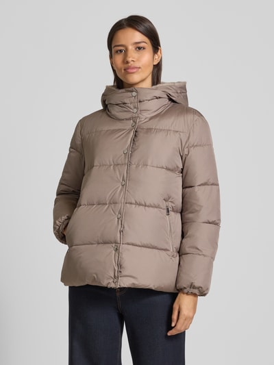 WHITE LABEL Steppjacke mit Kapuze Taupe 4