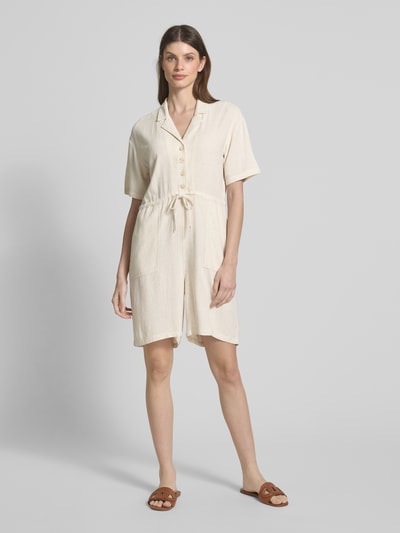 moves Playsuit van een mix van viscose en linnen, model 'Averie' Beige - 1