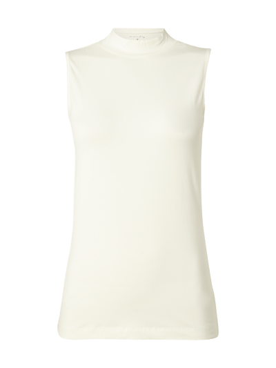 Christian Berg Woman Top mit Stehkragen Offwhite 1