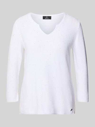 monari Strickpullover mit Paillettenbesatz Offwhite 2