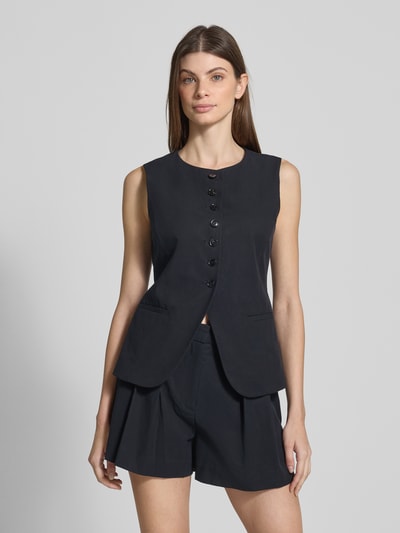 Mango Weste mit Rundhalsausschnitt Modell 'GRETA' Black 4