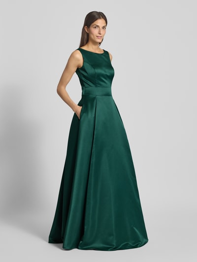 TROYDEN COLLECTION Abendkleid mit Rundhalsausschnitt Dunkelgruen 1