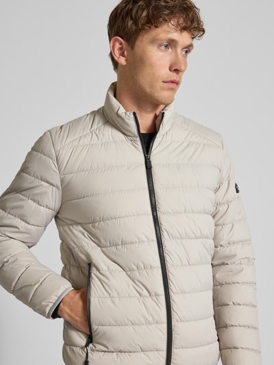 Marc O'Polo Kurtka pikowana o kroju regular fit z wodoodpornego materiału Jasnoszary 3