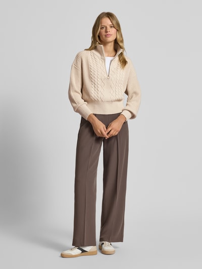 Only Regular Fit Troyer aus Baumwoll-Mix Modell 'DORITTA' Offwhite 1