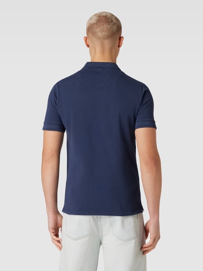 Replay Poloshirt in unifarbenem Design Marine 5