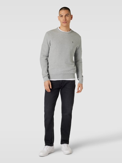 Polo Ralph Lauren Pullover met structuurmotief en labelstitching Lichtgrijs - 1