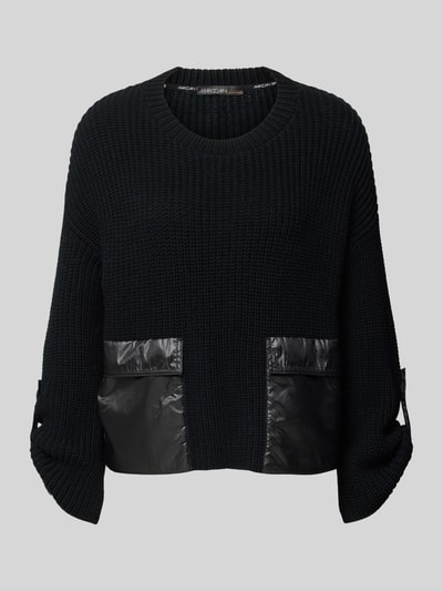 Marc Cain Wollpullover mit fixierten Ärmelumschlägen Black 2