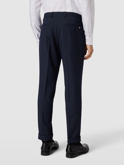 BOSS Pantalon met persplooien en achterzakken, model 'Louis' Marineblauw - 5