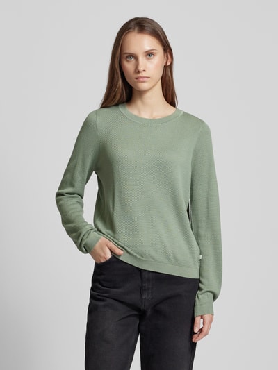 QS Gebreide pullover met pofmouwen Lichtgroen - 4