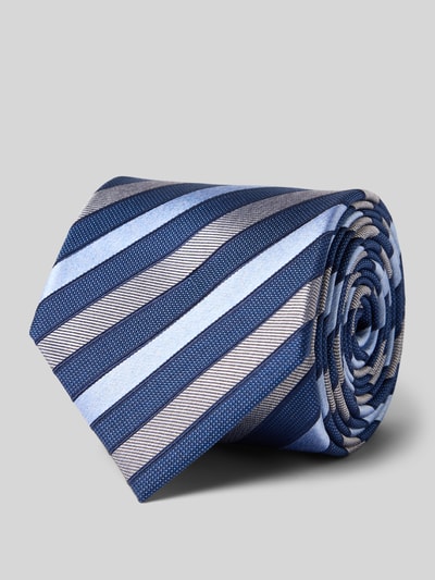 Prince Bowtie Zijden stropdas met statementpatch (7 cm) Marineblauw - 1