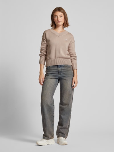 Calvin Klein Jeans Strickpullover mit Label-Patch Rose 1