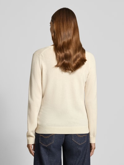 GANT Strickpullover aus Lammwoll-Mix mit V-Ausschnitt Offwhite 5