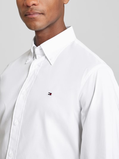 Tommy Hilfiger Regular Fit Business-Hemd mit Knopfleiste Weiss 3