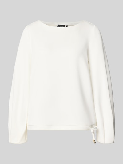 Produktfoto, Relaxed Fit Sweatshirt aus Viskose-Mix von s.Oliver BLACK LABEL w kolorze białym o gładkiej fakturze