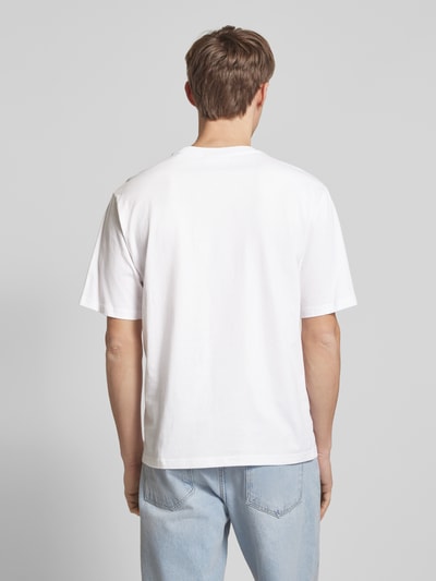 REVIEW T-Shirt mit Label-Print Weiss 5