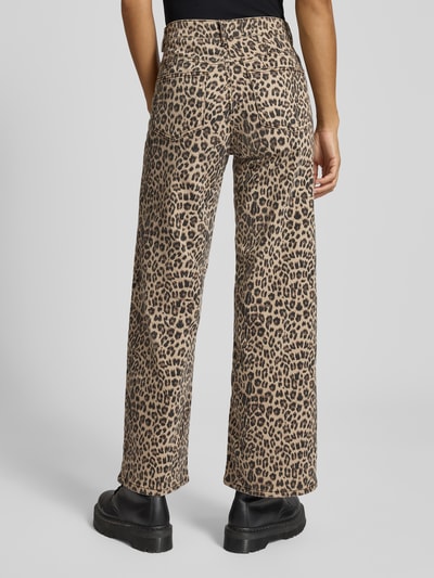 Only Jeansy z szeroką nogawką z mieszanki bawełny model ‘MADISON’ Czarny 5