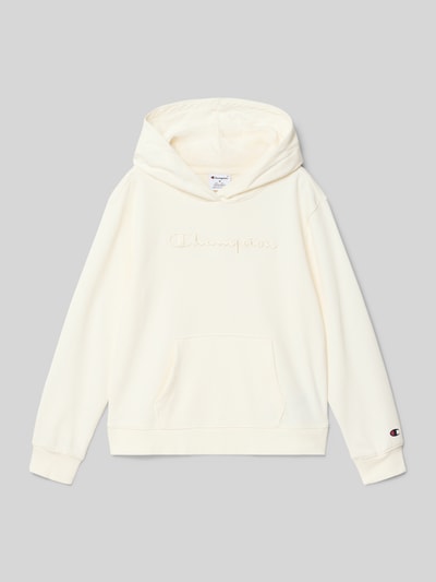 Champion Hoodie aus Baumwoll-Mix mit Label-Stickerei Ecru 1
