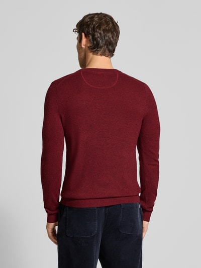 MCNEAL Gebreide pullover van wolmix met kasjmier Bordeaux gemêleerd - 5